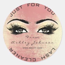 Peac Ro Beauty Glitter Peach Lash Makeup Cleaner Runt Klistermärke