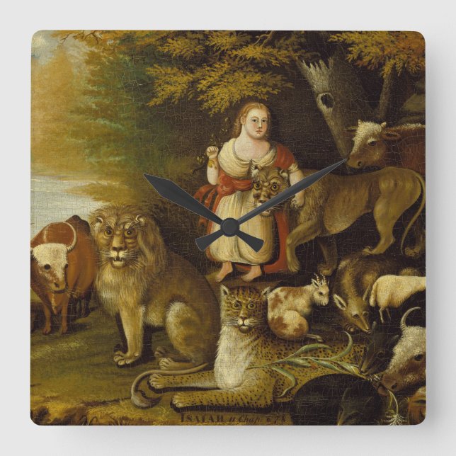 Peacable Kingdom | 1830-32 Fyrkantig Klocka (Framsida)