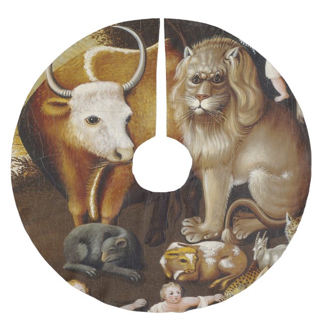 Peacable Kingdom Animal Hicks Classic Julgransmatta Borstad Polyester (Framsidan)