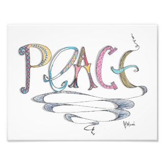 Peace 11 x 8,5-utskrift fototryck