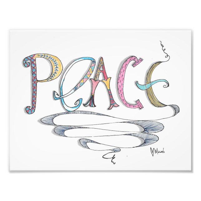 Peace 11 x 8,5-utskrift fototryck (Framsidan)