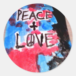 Peace#2 Runt Klistermärke