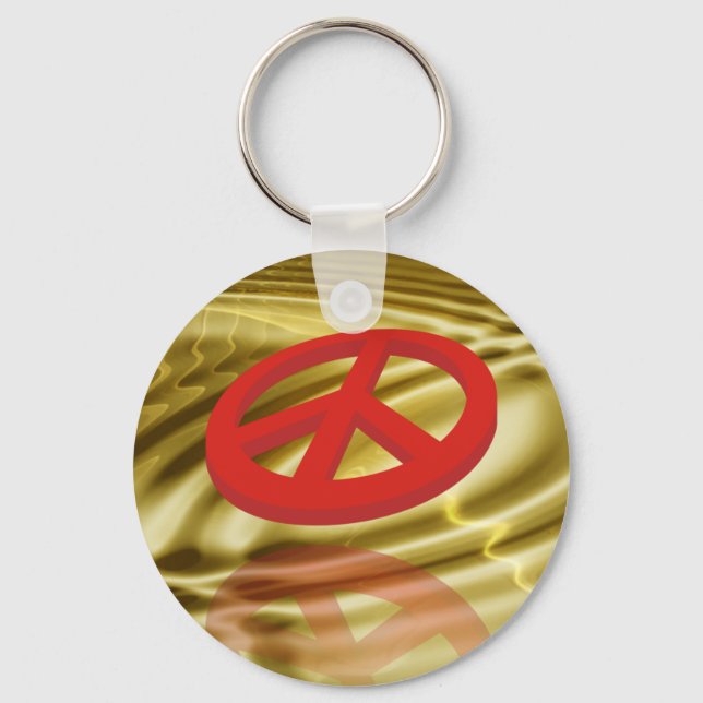 Peace 3D/reflexion Nyckelring (Framsida)