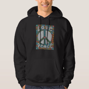 Peace 60-talet, 70-tal, Tie Die Groovy Hippie Cost Hoodie