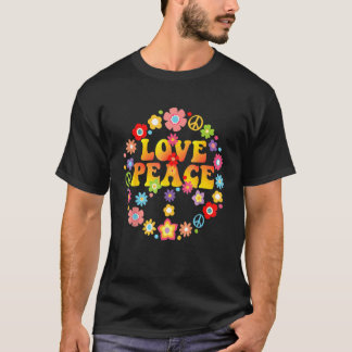 Peace 60-talet, 70-tal, Tie Die Groovy Hippie Cost T Shirt