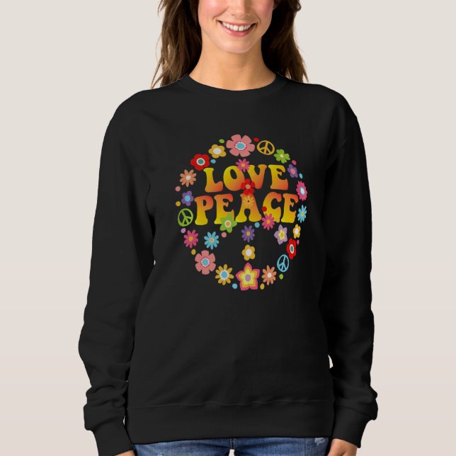 Peace 60-talet, 70-tal, Tie Die Groovy Hippie Cost T Shirt (Framsida)