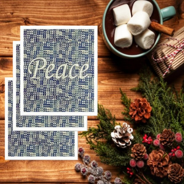 Peace Abounds Pappersservett (Pair these Peace Abounds paper napkins, with matching paper plates, to serve your Holiday dinner!)
