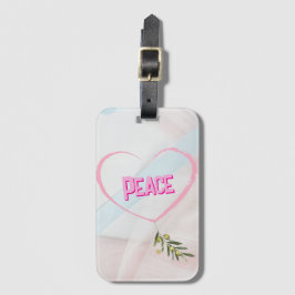 "Peace"Acrylic Luggage Tag Bagagebricka