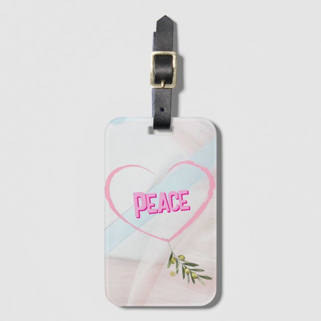 "Peace"Acrylic Luggage Tag Bagagebricka (Framsida vertikal)