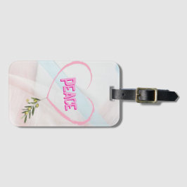 "Peace"Acrylic Luggage Tag Bagagebricka