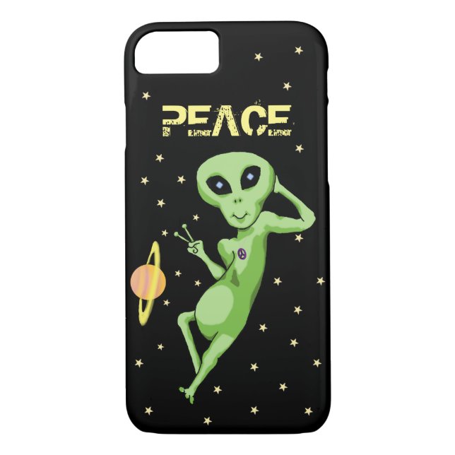 Peace Alien Cell Phone Case Case-Mate iPhone Skal (Baksida)