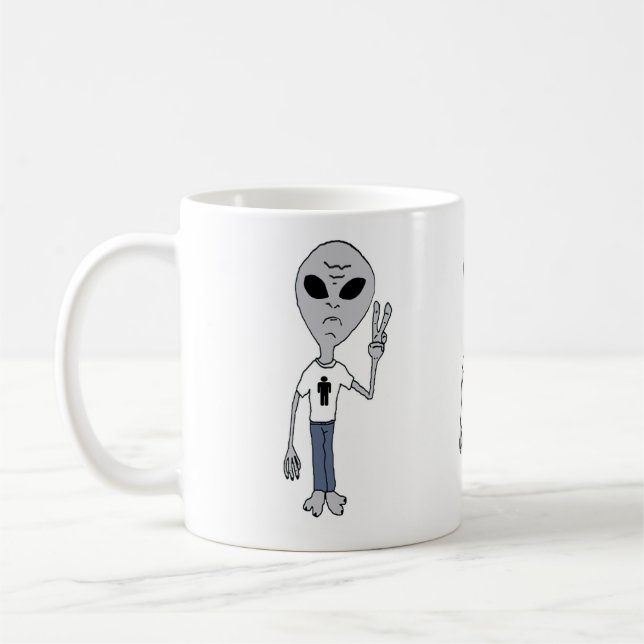 Peace Alien Kaffemugg (Vänster)