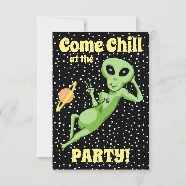 Peace Alien Party-inbjudan Inbjudningar (Framsida)