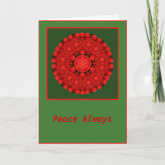 Peace Always Helgdag Bow Mandala Card Helgkort