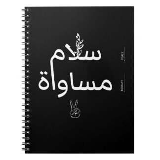 Peace and Equality saying Social Justice Warriors Anteckningsbok