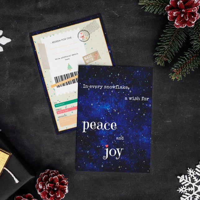 Peace and Joy Christmas Ticket Family Gift Coupon (Skapare uppladdad)