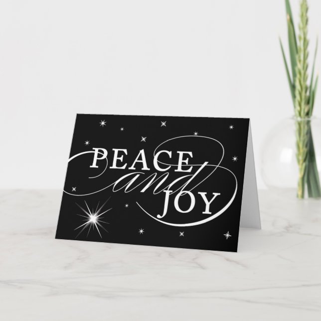Peace and Joy Helgdag Card Helgkort (Framsida)