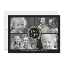 Peace and Joy jul Photo Card - stil2