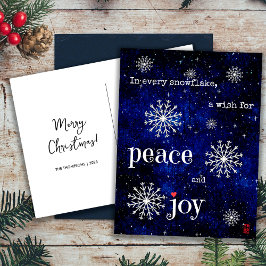 Peace and Joy Starry Nattjul Önskemål Helg Vykort