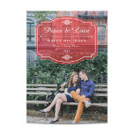 Peace and Kärlek Helgdag Photo Julkort<br><div class="desc">Shelby Allison är en klassisk och elegant röd helgdag.</div>