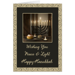 Peace and Light Hanukkah Hälsningskort
