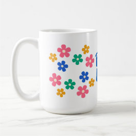 Peace and Love Floral Mug Kaffemugg
