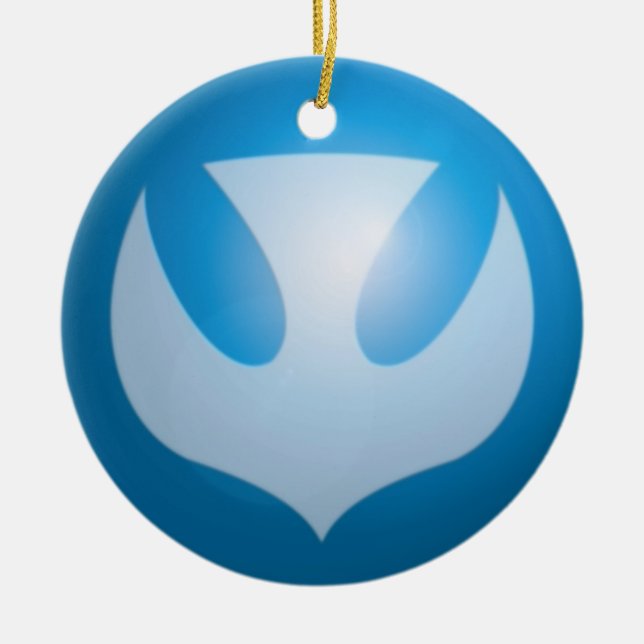 Peace andlig-symbol julgransprydnad keramik (Framsidan)