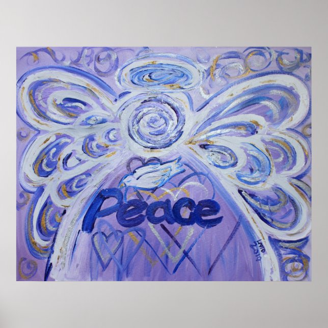Peace Angel Art Poster Skriv ut (Framsidan)