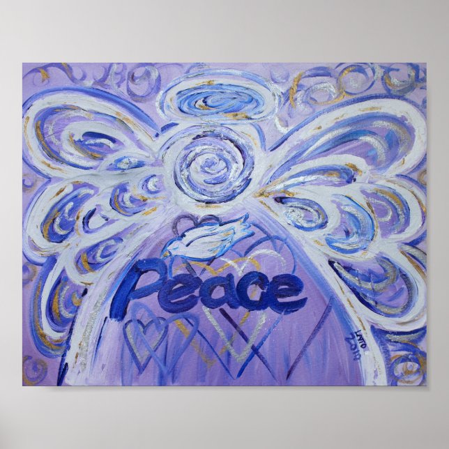 Peace Angel inspirational Art Print Poster (Framsidan)
