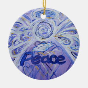 Peace Angel Ord Art Gift Helgdag Ornament