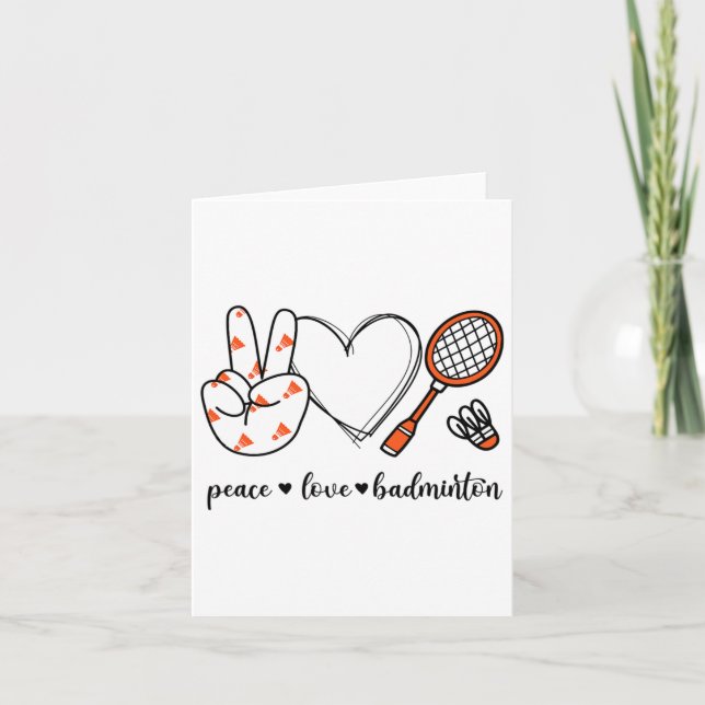 Peace Badminton Golfing Peace Hand Badminton Kort (Framsida)