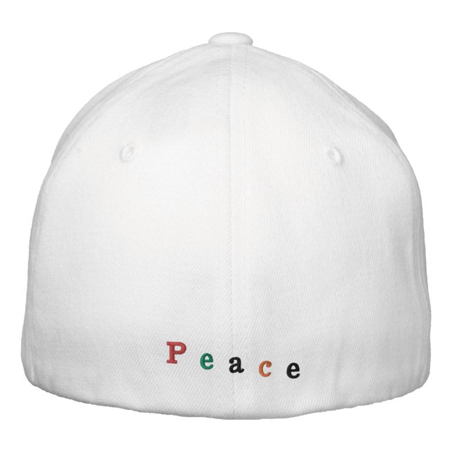 "Peace" Baseball Cap Broderad Keps (Baksida)