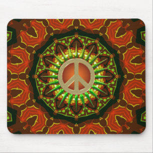 Peace Batik Blommigt Geometry Mousepad Musmatta
