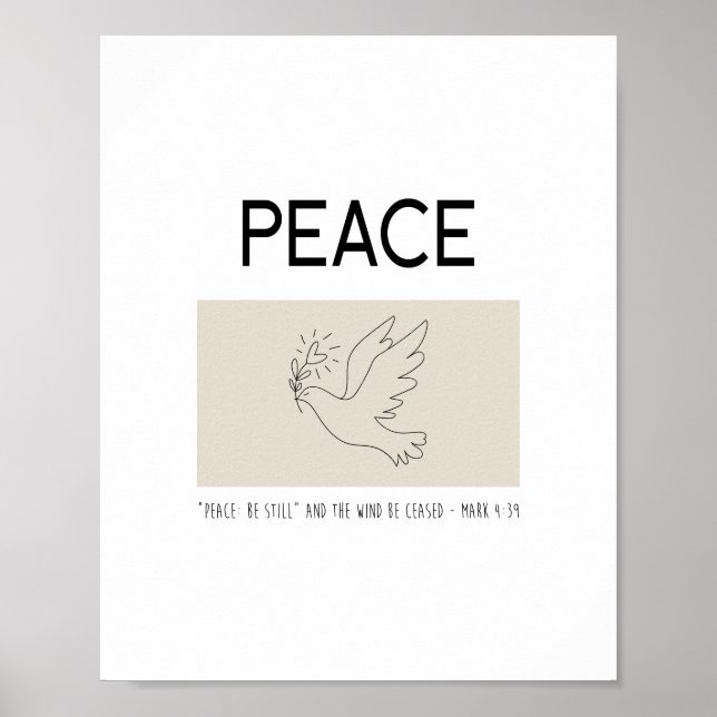 Peace be still bird flying poster (Framsidan)