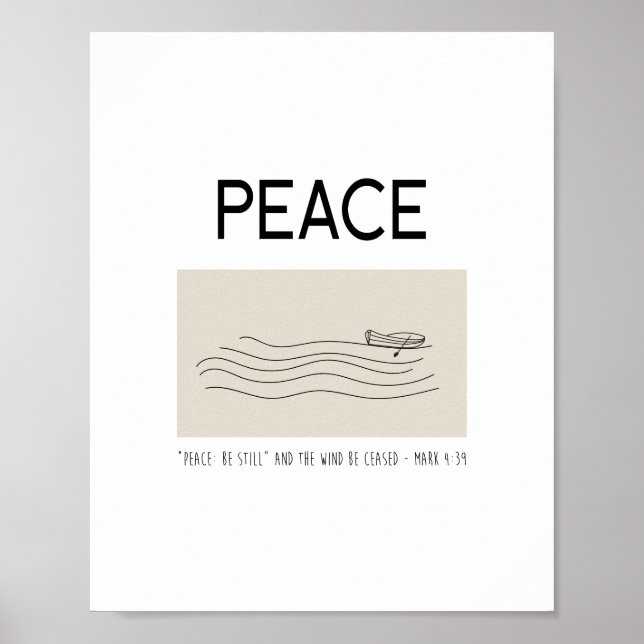 Peace Be still Boat in water Poster (Framsidan)