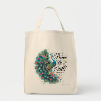 Peace be still grocery tote tygkasse
