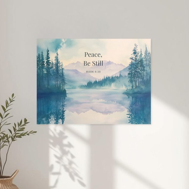 Peace Be Still Scripture Wall Art – Mark 4:39 Poster (Skapare uppladdad)