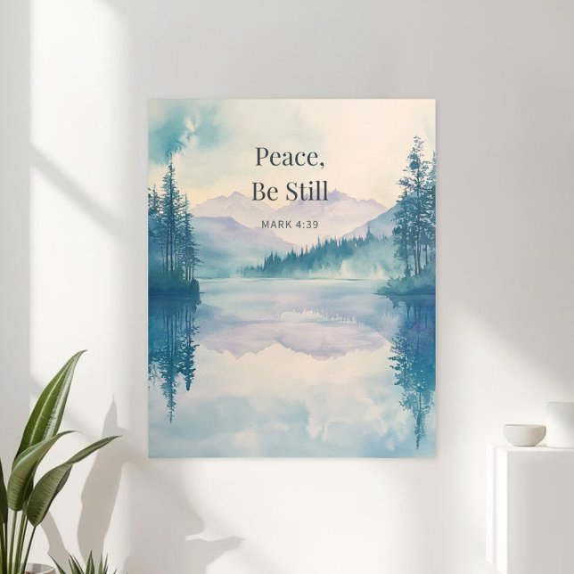 Peace Be Still Skriftväggskonst – Mark 4:39 Poster (Skapare uppladdad)