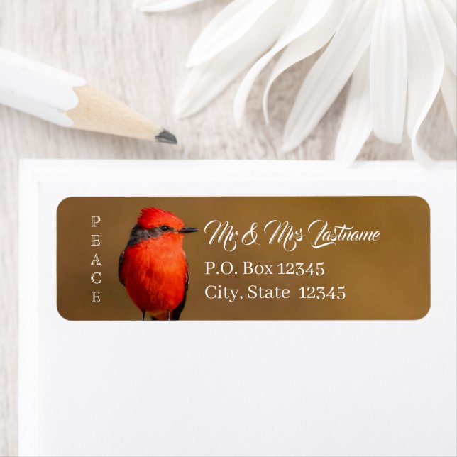 Peace Bird Return Address Labels Returadress Etikett (Insitu)