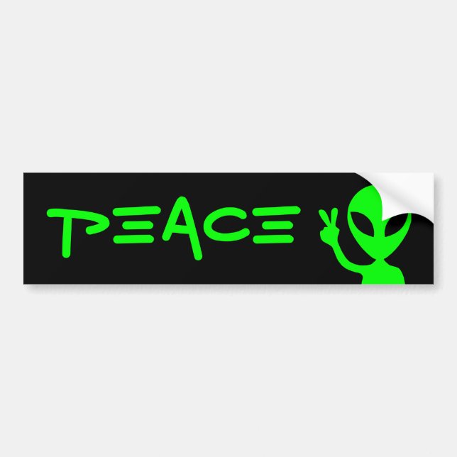 Peace Bumper Sticker Bildekal (Framsidan)