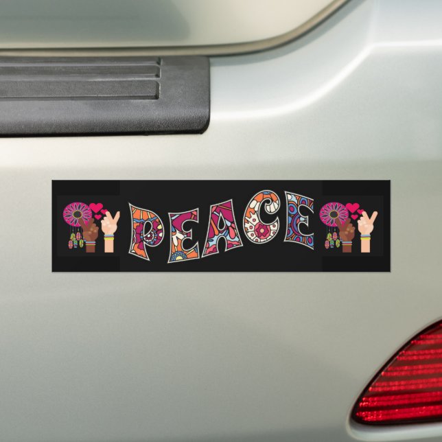 Peace Bumper Sticker Bildekal (På Bil)