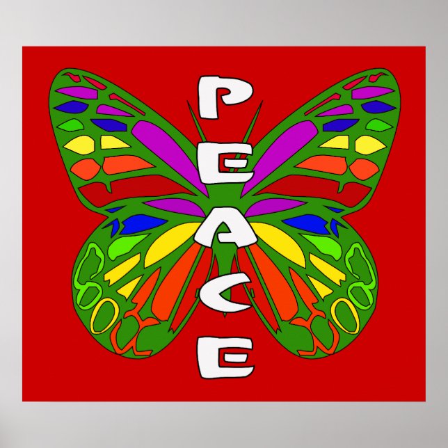 Peace Butterfly Poster (Framsidan)