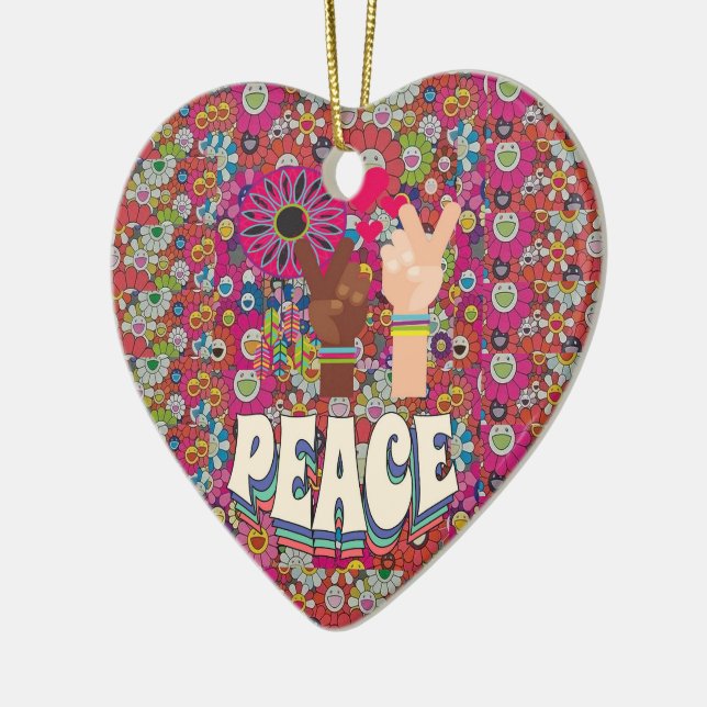 Peace Ceramic Ornament (Vänster)