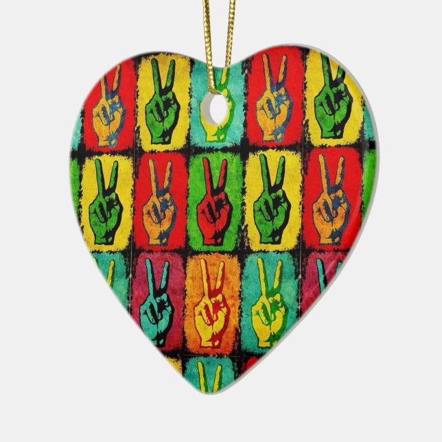 Peace Ceramic Ornament (Vänster)