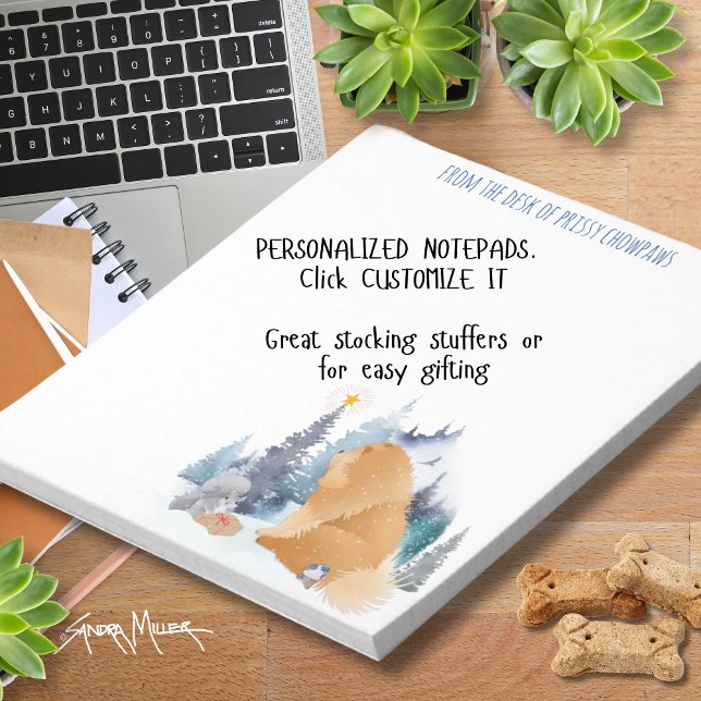 Peace Chow-hund helgdag anpassar text Anteckningsblock (Skapare uppladdad)