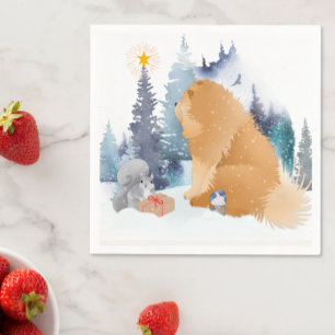 PeACE Chow hund papper napkins Pappersservett