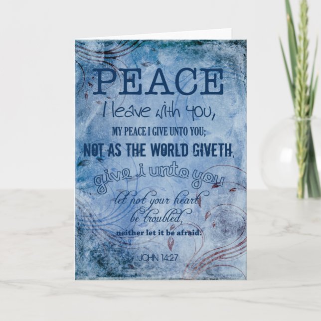 Peace Christian Tack John 14:27 Kort (Framsida)