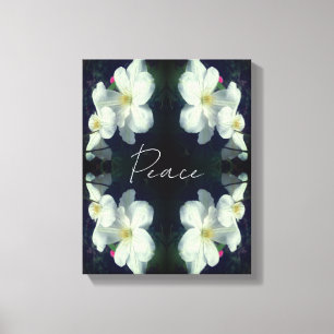 Peace Clematis Flower Abstrakt Inspirational Canvastryck