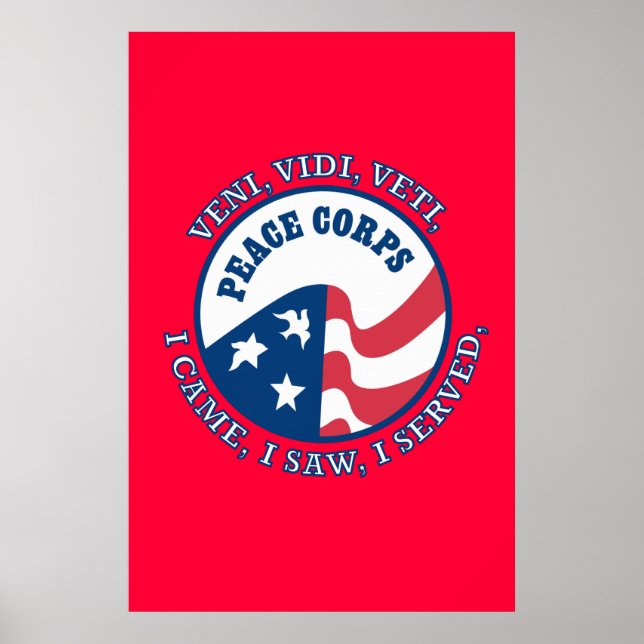 Peace Corps Logotyp VVV Poster (Framsidan)