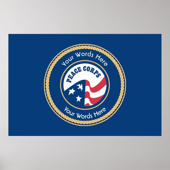 Peace Corps Universal Rope Shield Poster (Framsidan)